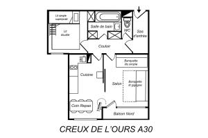Résidence Creux De L Ours A - BEL APPARTEMENT RENOVE, PROCHE DES COMMERCES, SKIS AUX PIEDS MAE-7401