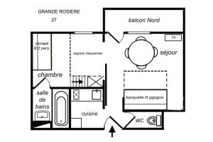 Résidence Grande Rosiere - JOLI STUDIO DIVISIBLE, FONCTIONNEL, SKIS AUX PIEDS ! MAE-7558