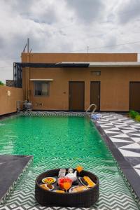 The Bliss Hushwood 2-BHK Villa With Private Pool, Lush Garden & Poolside Gazebo Pet-friendly