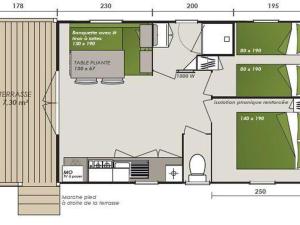 Mobil home avec terrasse pour 4 personnes à Meyrueis - API-1-52-432