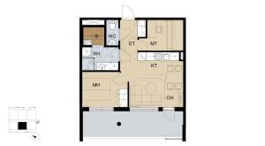 Ruka City Chalets, ski-in ski-out, 2ski lift pass