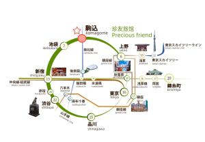 駒込JR山手线步行1min地铁直达新宿池袋上野东京站无电梯