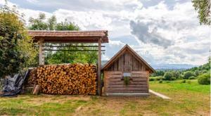 Beehive cabin on a farm