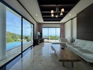 Luxury 4 bedroom 4 bathroom sea view bathtub pool villa in Bangpor Beach, Koh Samui, Thailand