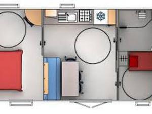 Mobil home PMR avec terrasse, 2 chambres pour 3 pers. - API-1-52-548