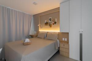 Apartamento com VISTA maravilhosa no bairro do Pina! Cozinha completa, Wi-Fi, Ar Condicionado e máquina de lavar - Condomínio com Estacionamento, Recepção 24h, Piscina e Academia