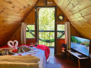 Chalé 1 Alto na Montanha, com lareira e wi-fi