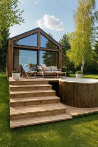 Domki modułowe przy plaży