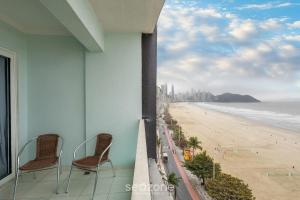 Apto c varanda e vista frente Mar em BC - IPC0902