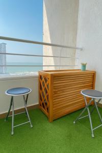 Lindo apto vista al mar,central y piscina rooftop