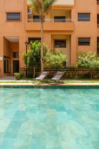 Apartment Gueliz 2 min M Avenue with Pool and 24h Security & Parking