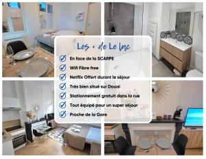 Studio le Lac - Netflix Wifi Parking Gare - Douai