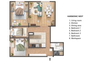Harmonic Nest 3min to Republic Square Renovated