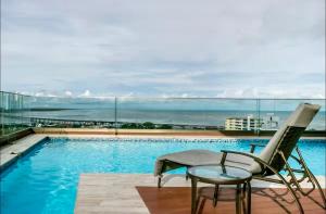 Modern apartment with ocean view