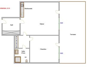 2 pièces avec terrasse sud, proche pistes et commerces, garage, animaux acceptés - FR-1-304-54