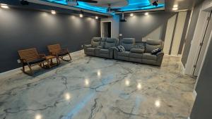 2 bedrooms with movie theater