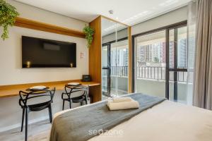 Studio con balcón cerca del Allianz Parque CEP0128 - Hoteles de 3 estrellas en São Paulo