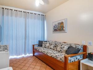 C125 Charmoso apartamento pé na areia de 1 quarto