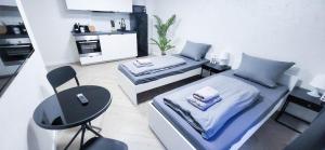 ALFA Stuttgart Mikro-Apartment 2 Betten Küche Bad l SmartTV WIFI l Porsche & Bosch l 2 Beds Kitchen Bath BS21A1 - Hotel 3 stelle a Stoccarda