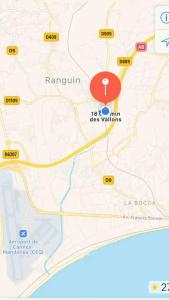 Le Cannet, chambre double à létage privatif, dune maison avec piscine