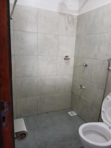 A cozy spacious studio apartment with a balcony