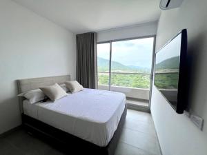 Apartamento familiar en Santa Marta con vista al mar y la Sierra