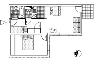 Résidence Le Soliet 1 - Appartement 2 pièces mezzanine - 6 personnes MAE-2013