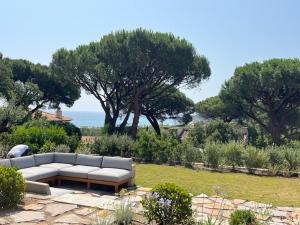 Vue mer, plage à pieds, golfe de St Tropez