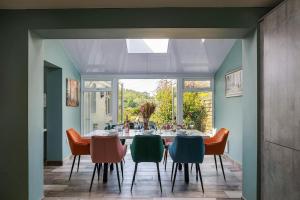 Pen y coed with hot tub and sauna surrounded by countryside views