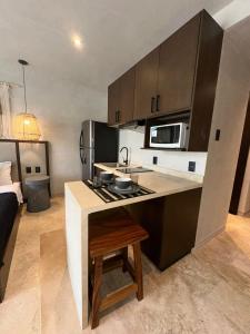 Studio with balcony in the downtown, WiFi 150MB, laundry and parking free