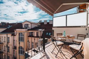 Two-level apart with a terrace near the Vltava River