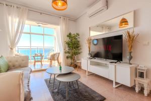 Infinite view of Tabarca near the sea and airport