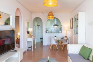 Infinite view of Tabarca near the sea and airport