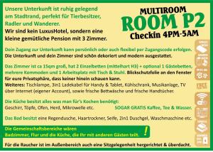 Deine Pension, Multi Room P2, 2-3 beds, 15qm, Check-in 4PM till 5AM