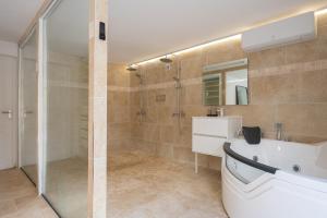 Bas de villa balnéo cheminée sauna