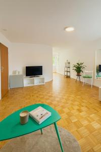 Bright furnished Studio with workspace and garden area near Zurich