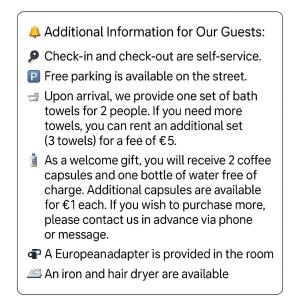 Modern Studio Nr12 private Kitchenette, Bathroom, Balcony