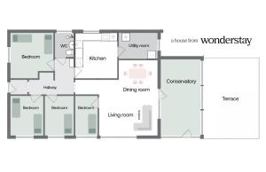 The Lucky Peer - 120m2 house 4 bedroom house - full kitchen & free parking