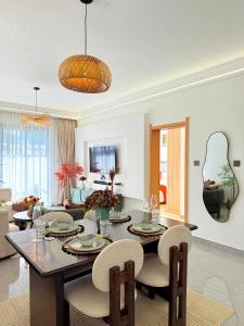 modern living two bedroom apartment with swimming pool fully equipped gym ample parking space and children playing ground and breathtaking scenic views