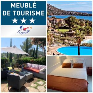 Rez de jardin Privatif clos-batiment centre FH007 -Appartement avec chambre -Parking couvert - climatisation - vue Mer -cap Estérel Pierre et vacances