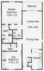 Two-Bedroom Apartment room in Anchorage II B10