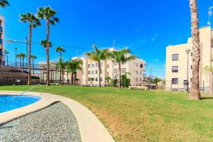 Urbanization with a pool near the airport