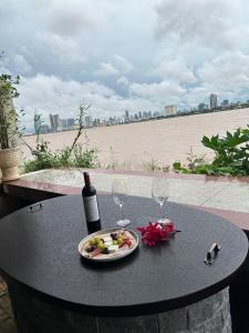 Secluded home on the Mekong river with Phnom Penh views