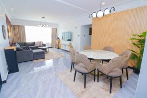 luxurious fully furnished one bedroom apartment with swimming fully equipped gym ample parking space children playing ground and amazing city views