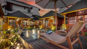 Orange wooden homestay