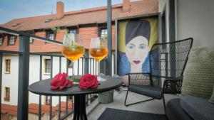 Altstadt Apartment in Torgau mit Balkon und Kunstgarten