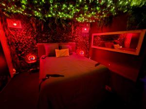 Love room avec spa privatif et salle de jeux adultes