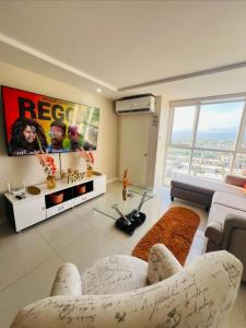 Spacious two bedrooms with sea and city view