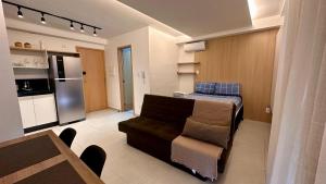 Studio Super Luxo com ar condicionado vaga piscina academia coworking etc