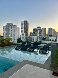 Studio com ar condicionado, piscina e academia ao lado do Metrô Alto do Ipiranga